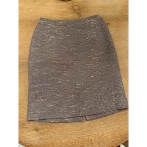 Ann Taylor Skirt Straight Pencil Lavender Gold Above Knee Lined Women's Size 6